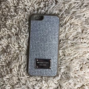 Michael Kors IPhone 6 Silver Bejeweled Phone Case